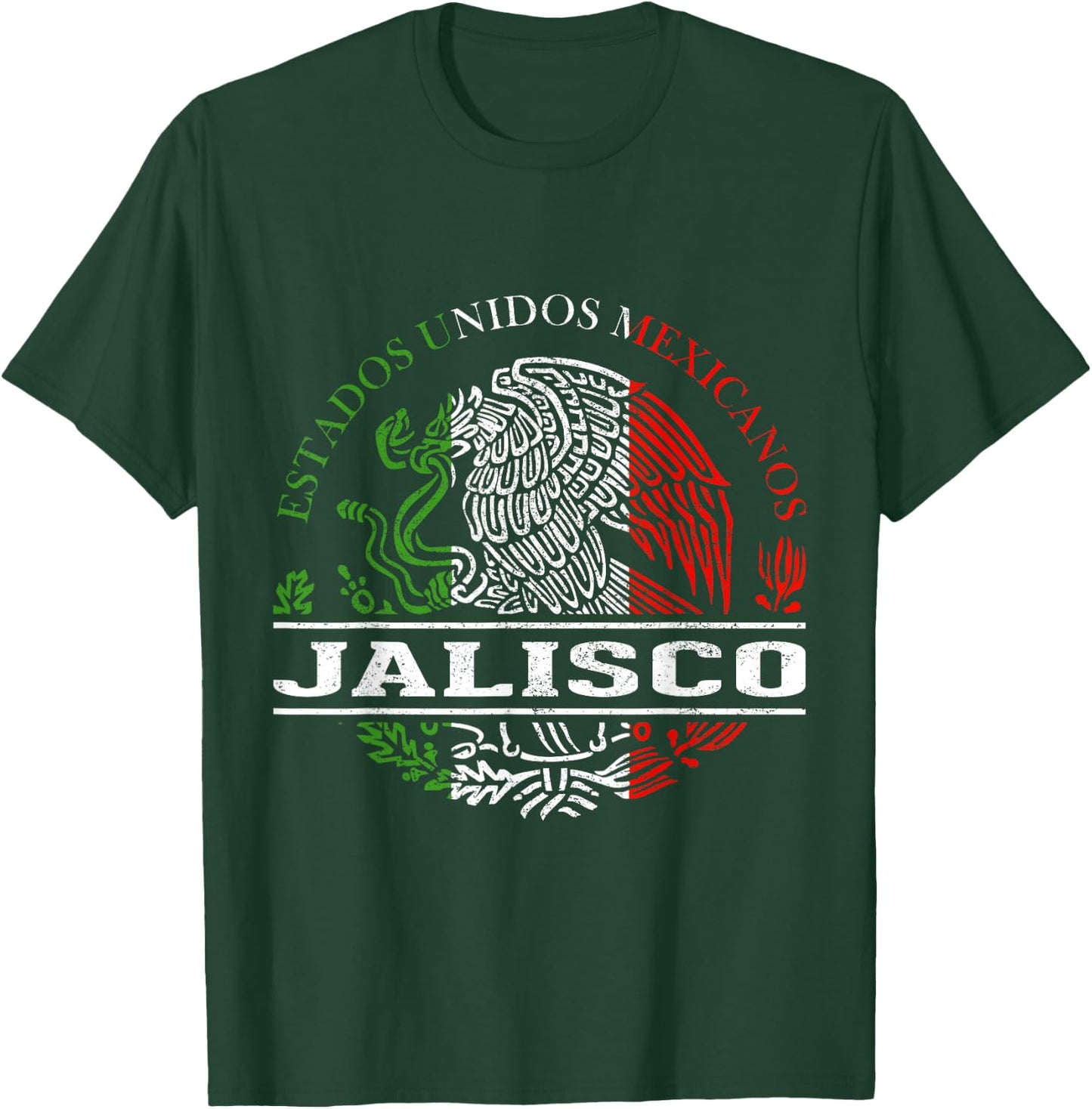 Jalisco Mexican Flag Bandera Mexicana T-Shirt - T-Shirt | Forest