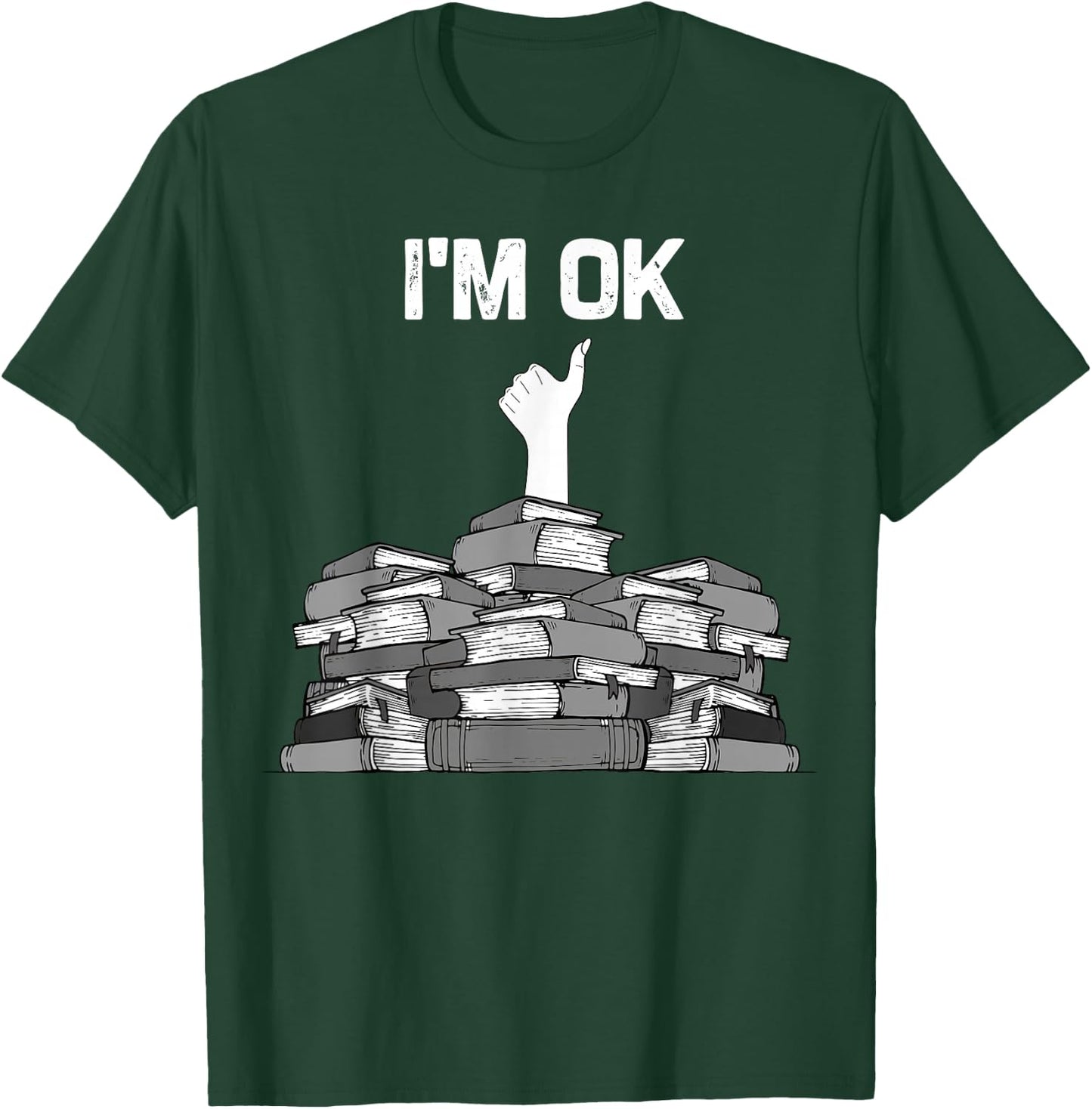 Funny Books Design Women Kids Avid Reader Bookworm T-Shirt - T-Shirt | Forest