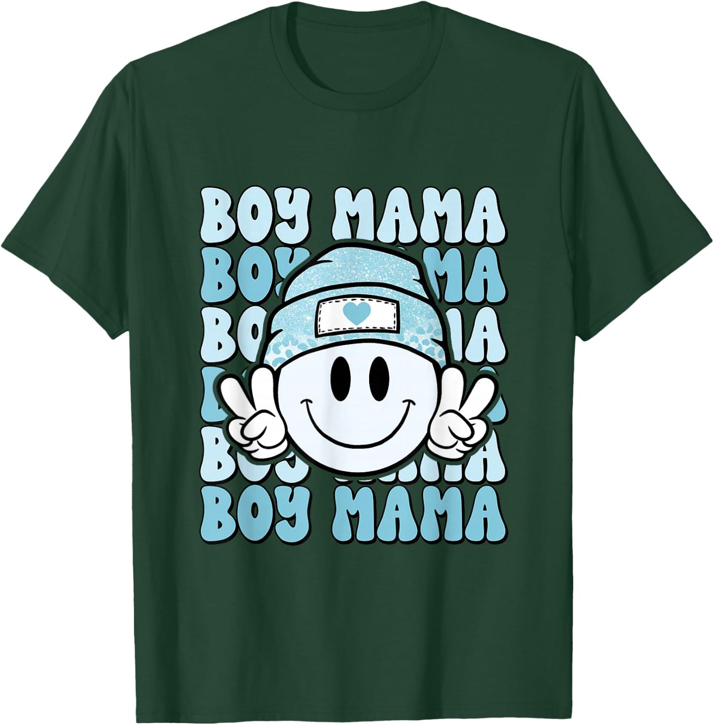 Boy Mama, Retro Gift Mother of Boys, Mom of Sons T-Shirt - T-Shirt | Forest