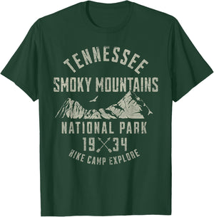Smoky Mountains National Park Tennessee Hiking Outdoors T-Shirt - T-Shirt | Forest