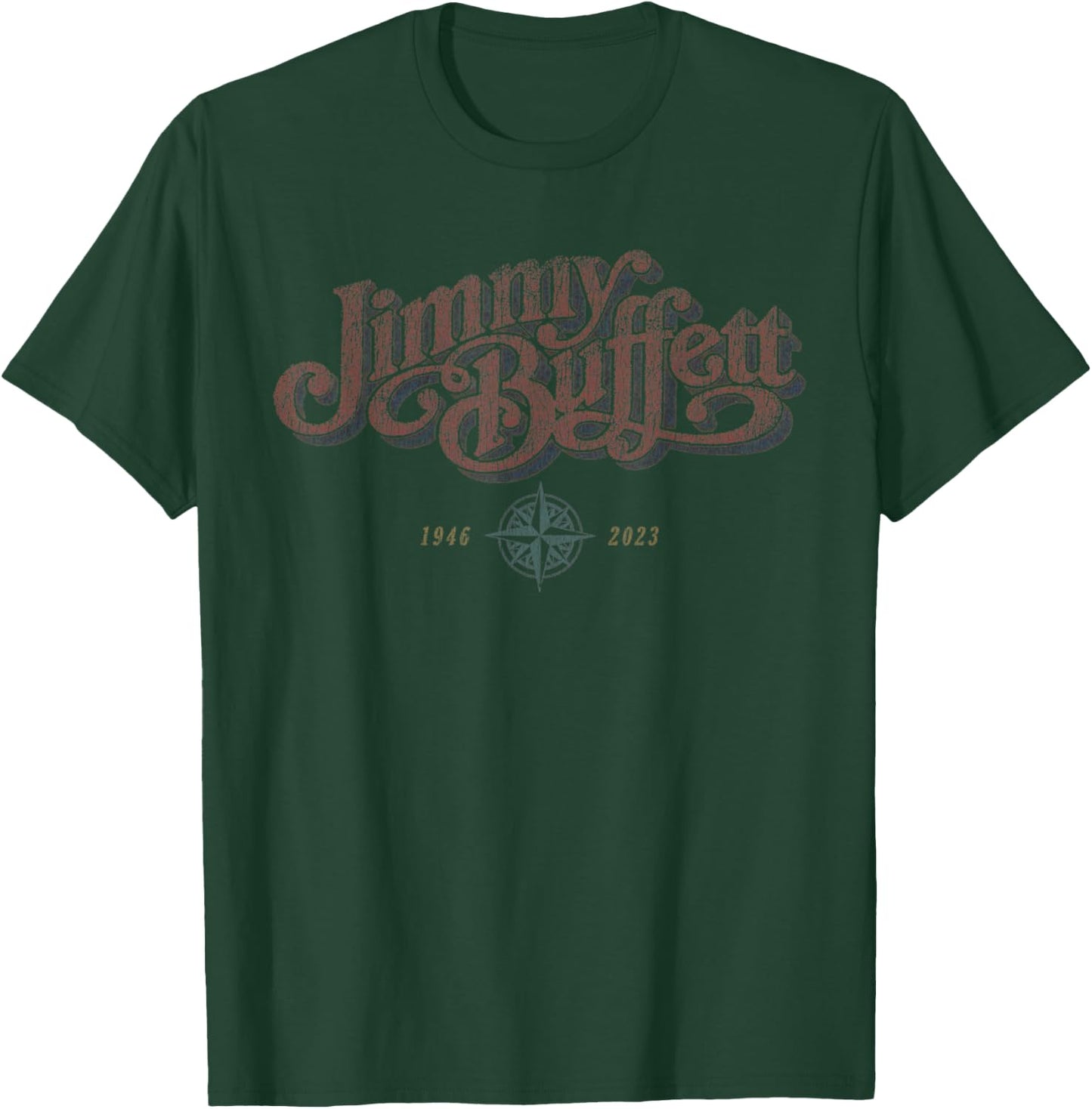 Vintage Jim Buffet Tribute Latitudes Distressed T-Shirt - T-Shirt | Forest