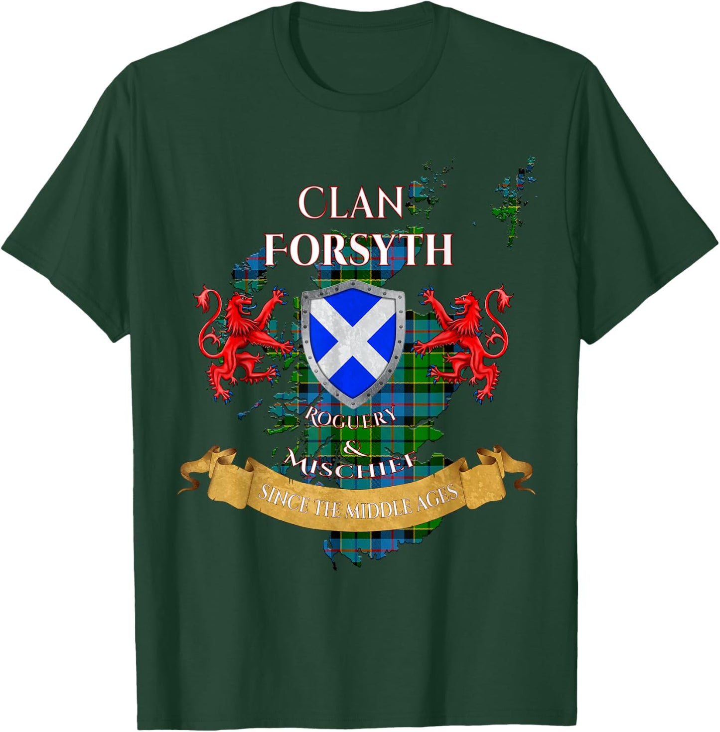 Forsyth Scottish Family Clan Middle Ages Mischief T-Shirt - T-Shirt | Forest