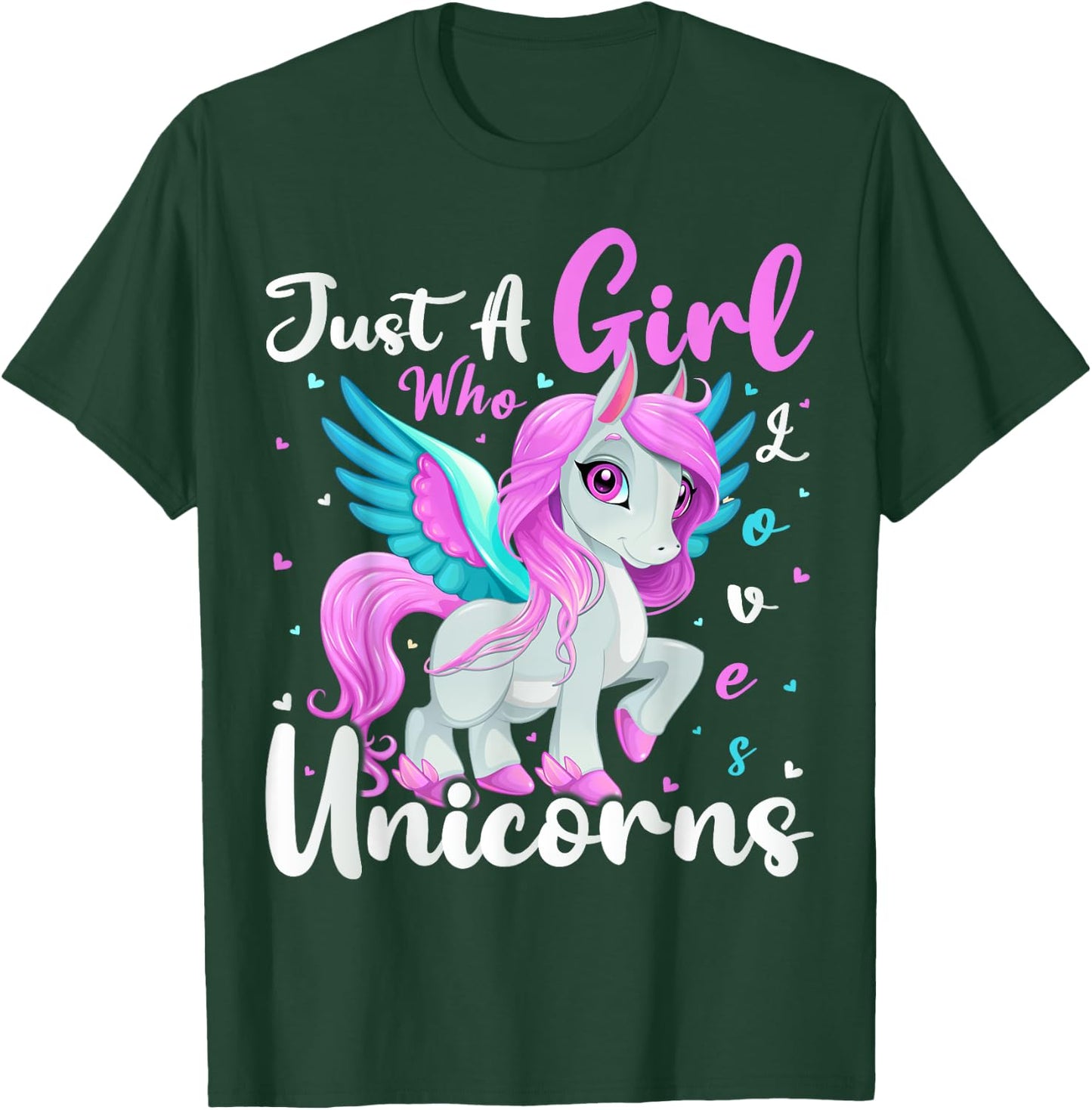 Unicorn Lover Just A Girl Who Loves Unicorns T-Shirt - T-Shirt | Forest