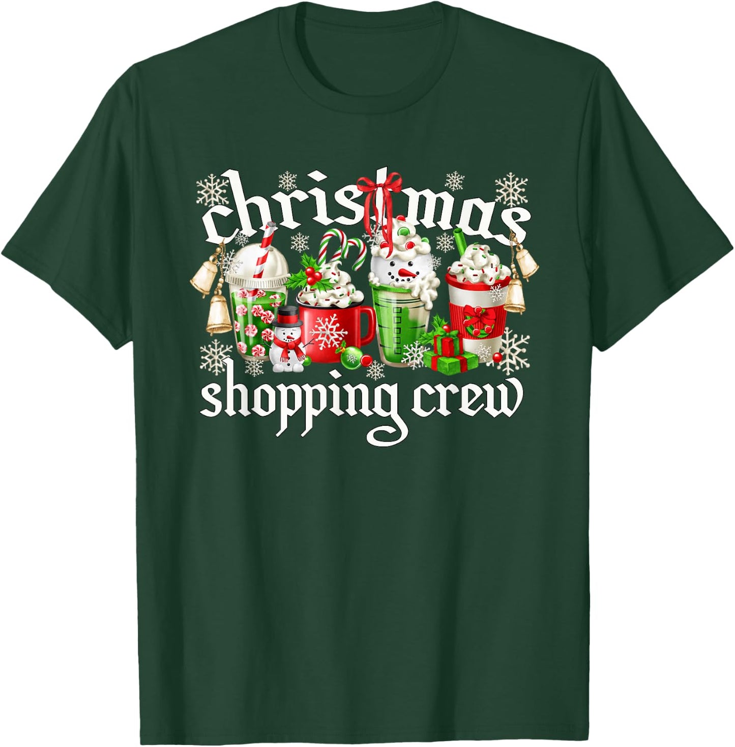 Cute Xmas Coffee Mug Sets Christmas Shopping Crew T-Shirt - T-Shirt | Forest