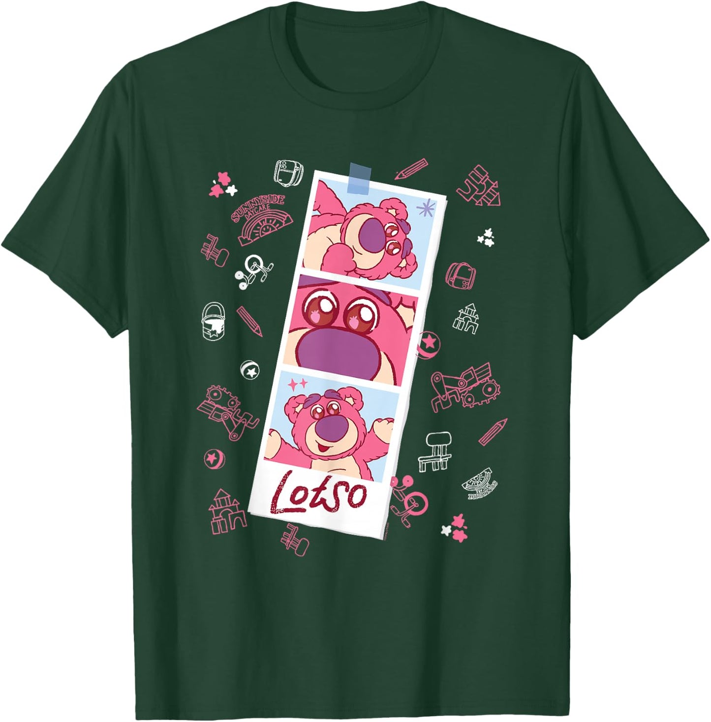 Disney and Pixar’s Toy Story Lotso Fluffy Cute Photo Strip T-Shirt - T-Shirt | Forest