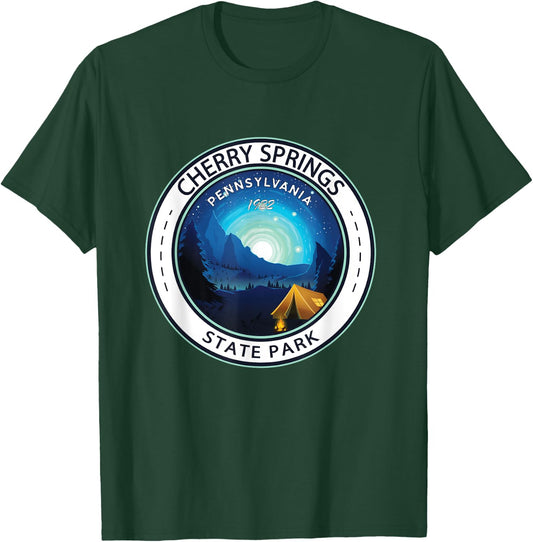 Cherry Springs State Park Pennsylvania Badge Vintage T-Shirt - T-Shirt | Forest