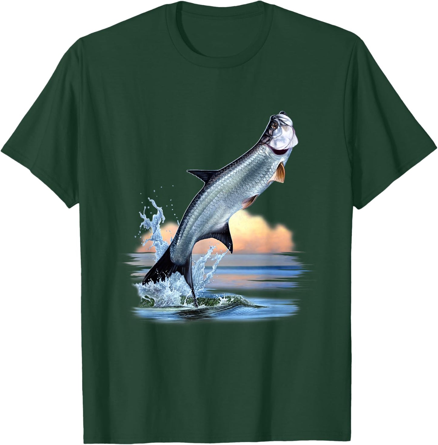 Tarpon Fish Fresh Water Wildlife Hunting Fishing Apparel T-Shirt - T-Shirt | Forest