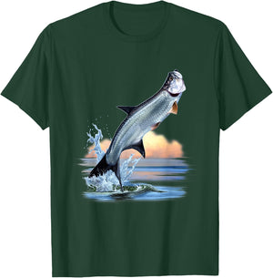Tarpon Fish Fresh Water Wildlife Hunting Fishing Apparel T-Shirt - T-Shirt | Forest