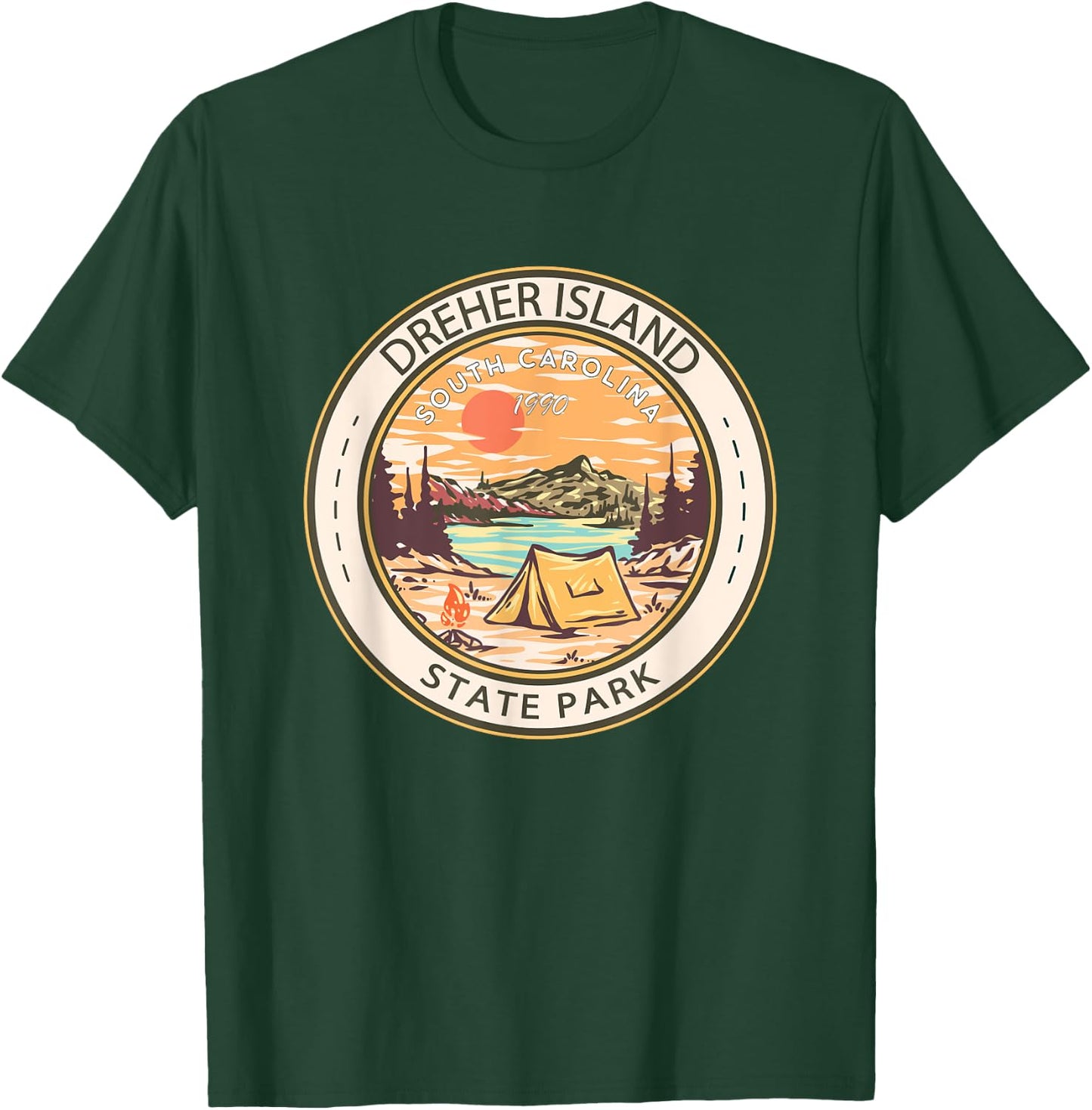 Dreher Island State Park South Carolina Badge Vintage T-Shirt - T-Shirt | Forest