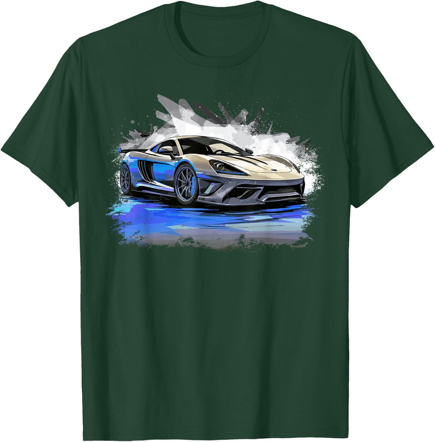 Supercar Sports Car Exotic Concept Art Hypercar Boys Graphic T-Shirt - T-Shirt | Forest