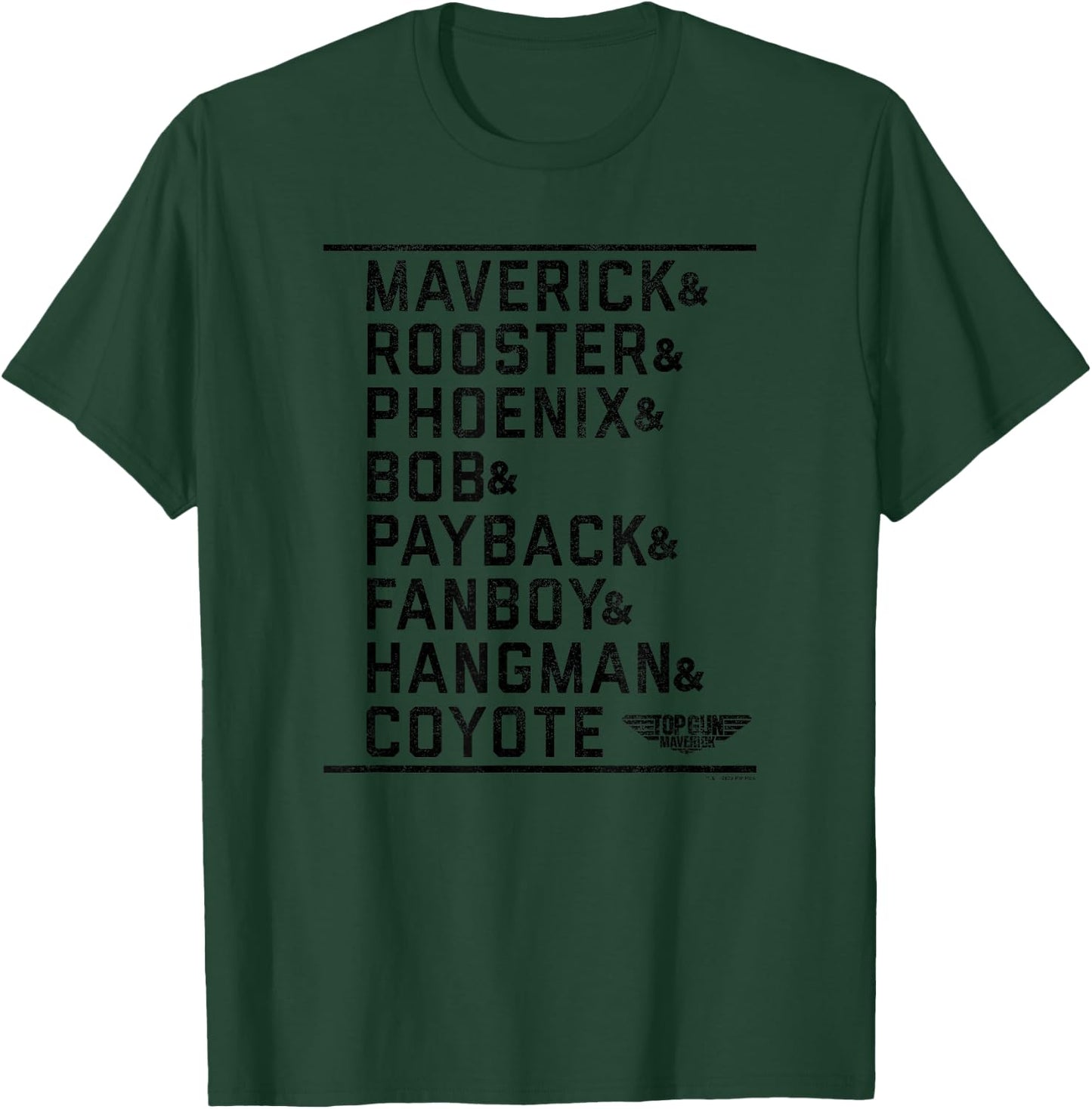 Top Gun: Maverick Cast Name Stack & Logo T-Shirt - T-Shirt | Forest