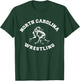 North Carolina Wrestling Distressed Retro Freestyle Wrestler T-Shirt - T-Shirt | Forest