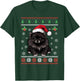 Black Pomeranian Ugly Christmas Sweater Xmas For Adults Kids T-Shirt - T-Shirt | Forest