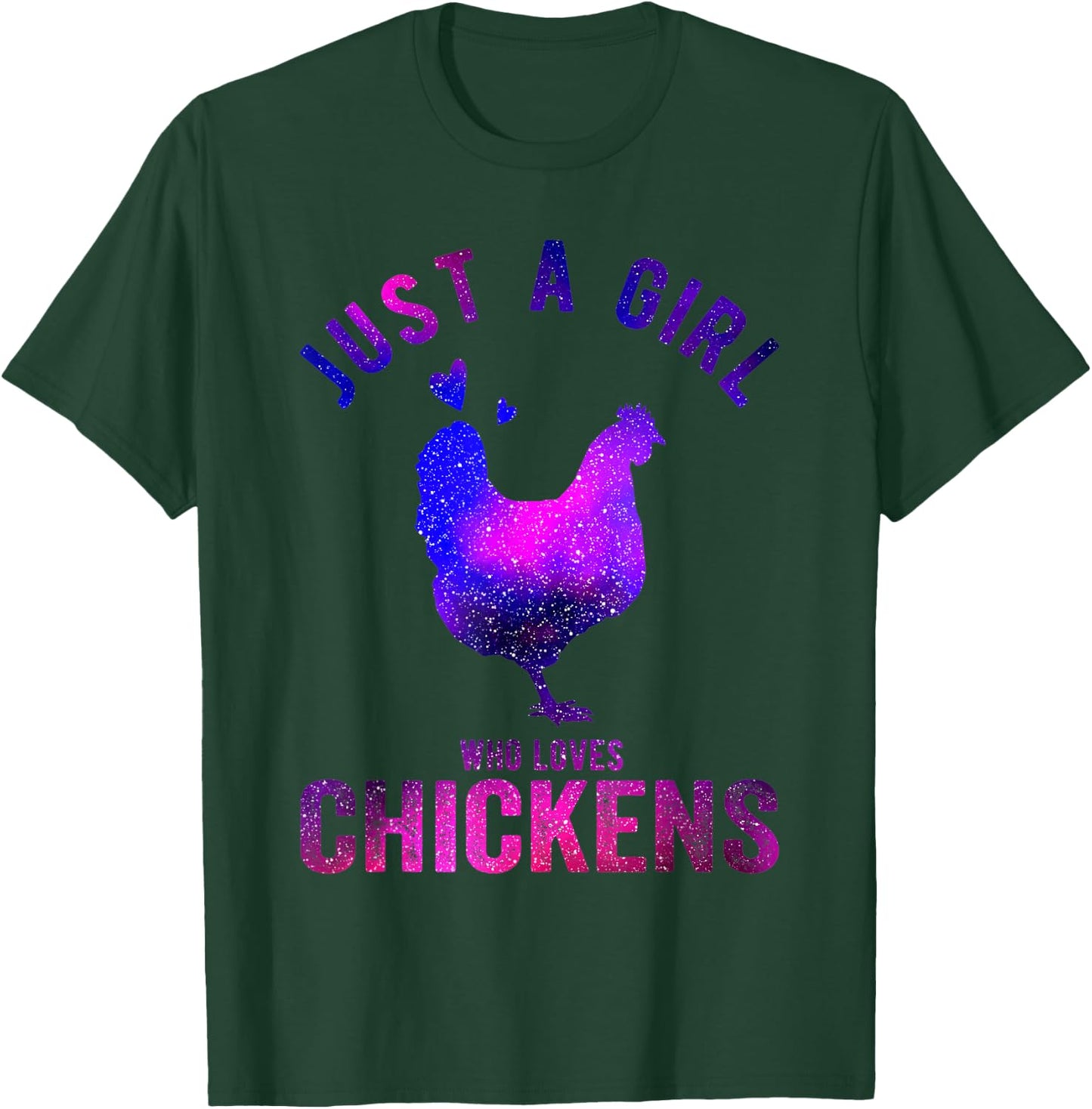 Just A Girl Who Loves Chickens Chicken Lover Funny Chicken T-Shirt - T-Shirt | Forest