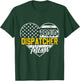Proud 911 Dispatcher Mom American Flag Rescue Thin Gold Line Men T-Shirt - T-Shirt | Forest