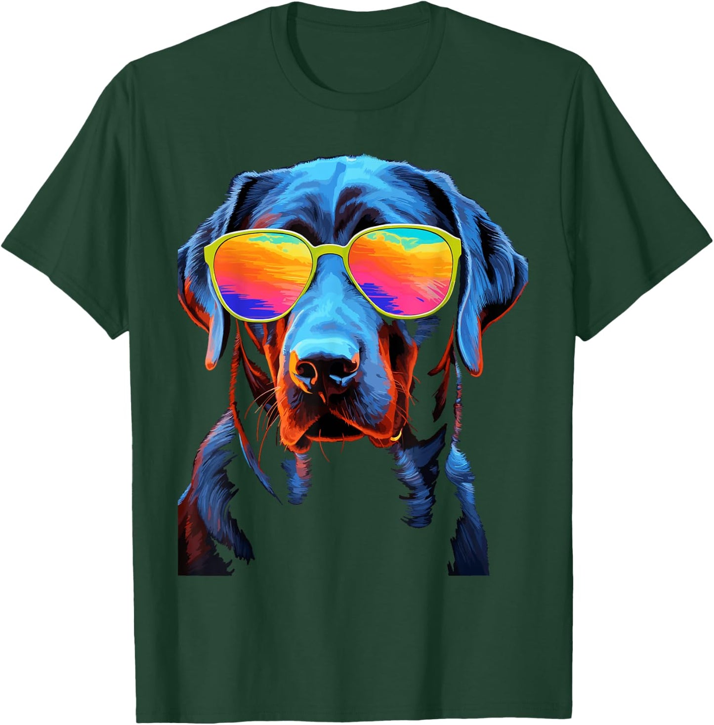 Labrador Retriever Dog with Sunglasses Women Kids T-Shirt - T-Shirt | Forest