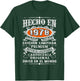 46th Birthday Spanish Made In 1978 Cumpleaños Español T-Shirt - T-Shirt | Forest