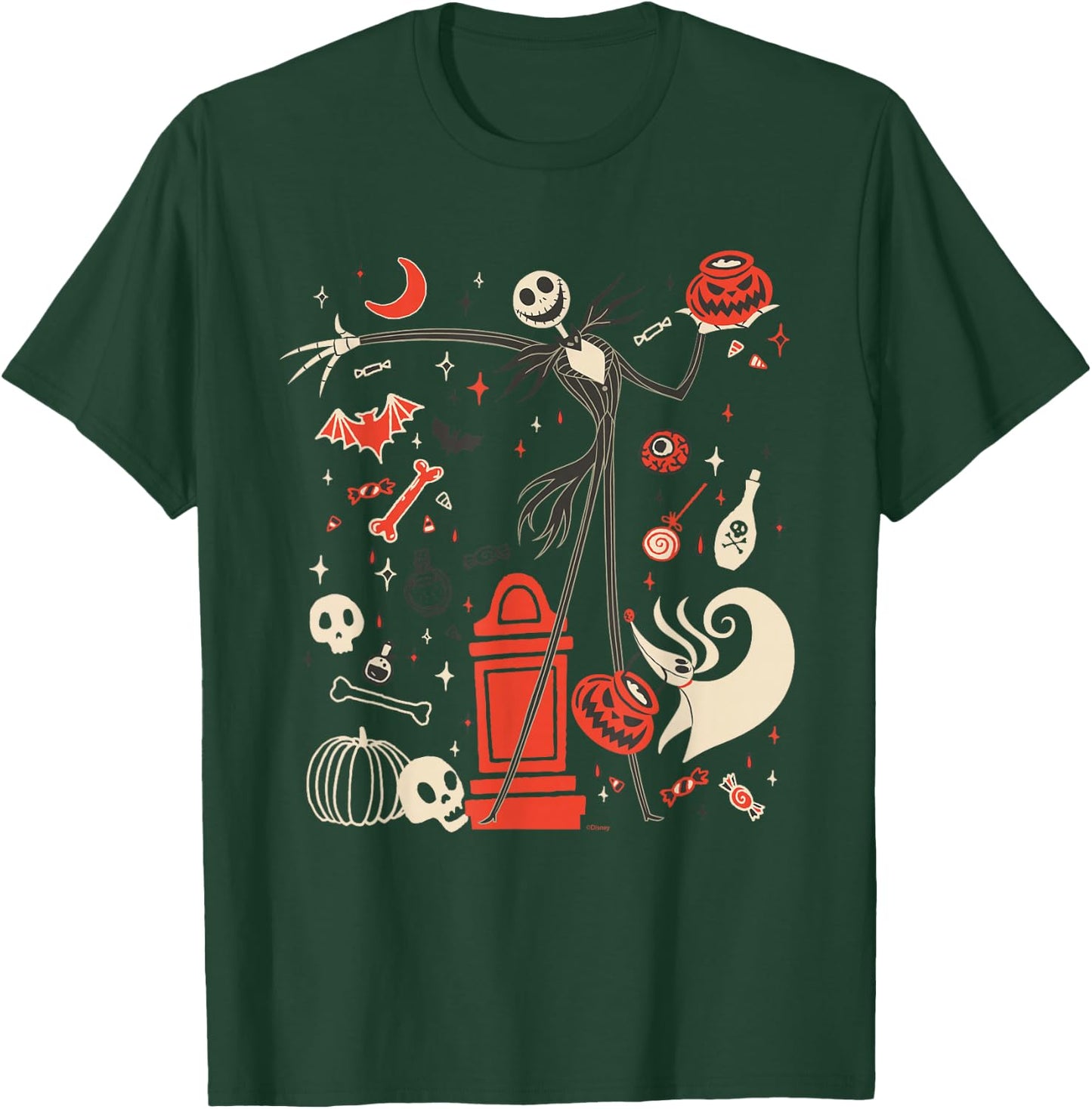 Disney The Nightmare Before Christmas Jack & Zero Halloween T-Shirt - T-Shirt | Forest