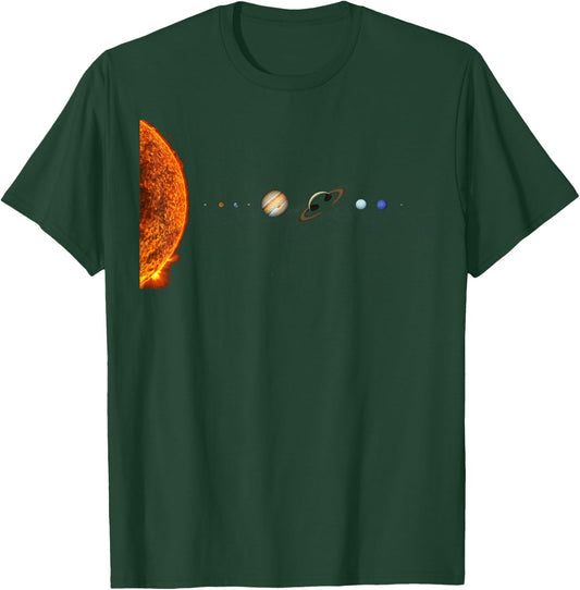Solar System Nerd Galaxy Science and Planets Astronomy T-Shirt - T-Shirt | Forest