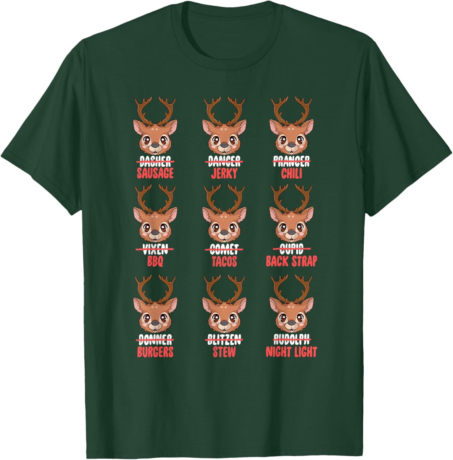 Funny Christmas Deer Bow Hunting Santa Men Women Hunter T-Shirt - T-Shirt | Forest