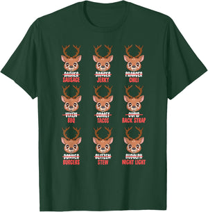 Funny Christmas Deer Bow Hunting Santa Men Women Hunter T-Shirt - T-Shirt | Forest
