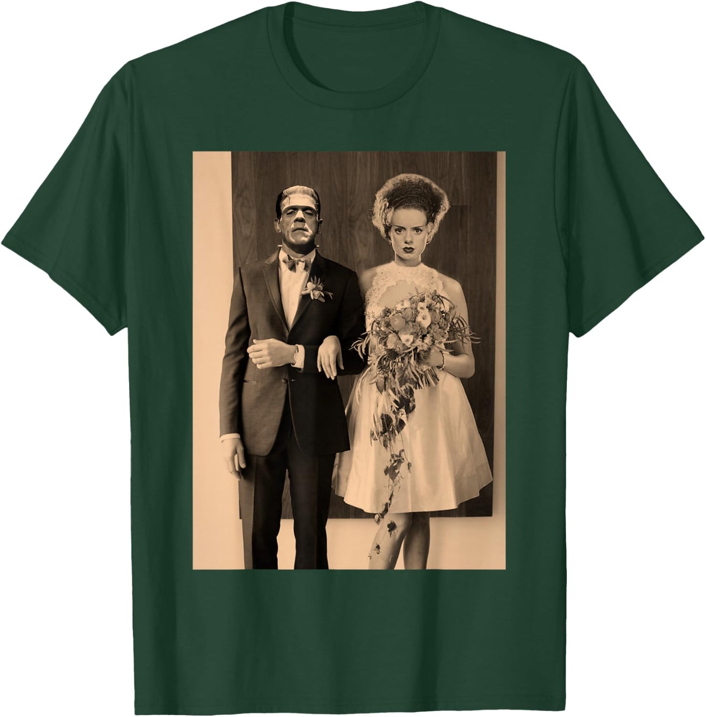 Dapper Frankenstein Wedding Day - Monster Halloween T-Shirt - T-Shirt | Forest