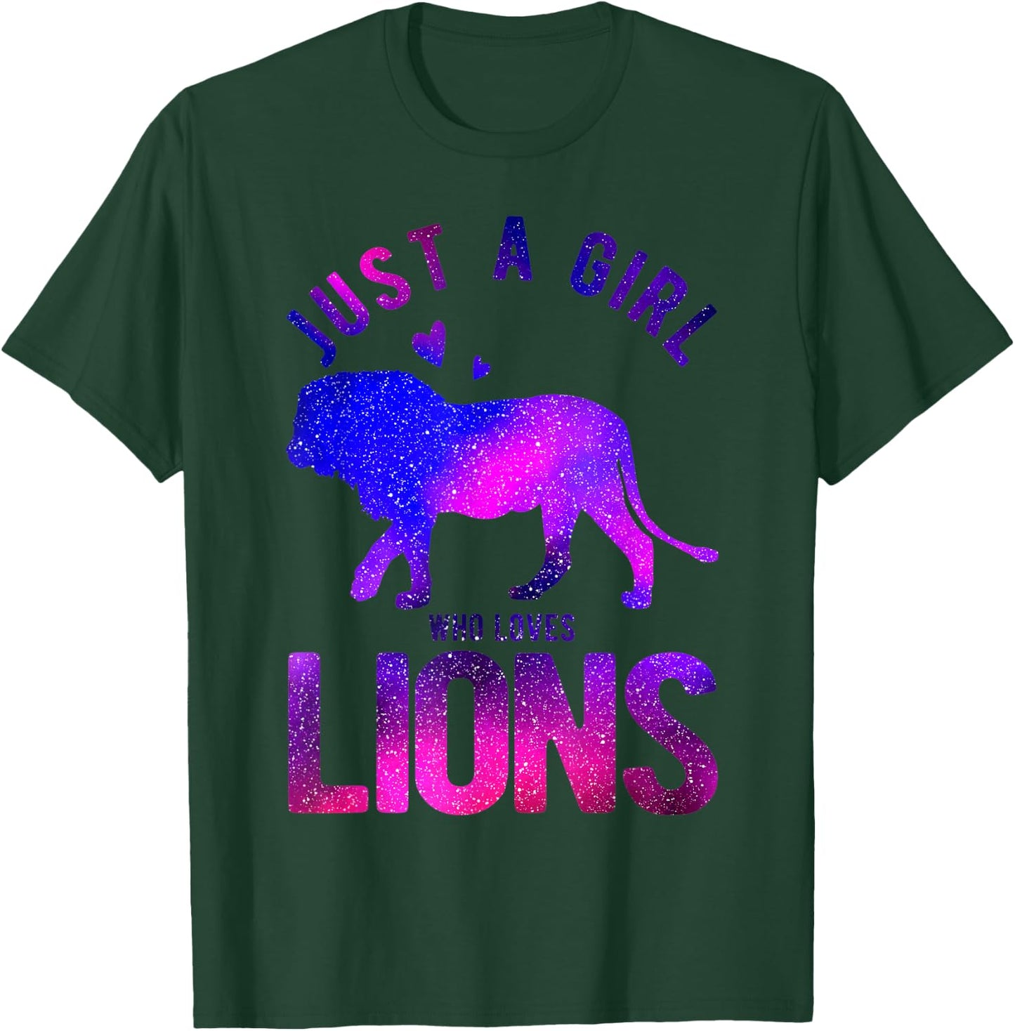 Just A Girl Who Loves Lion Lover Funny Lion Girl T-Shirt - T-Shirt | Forest