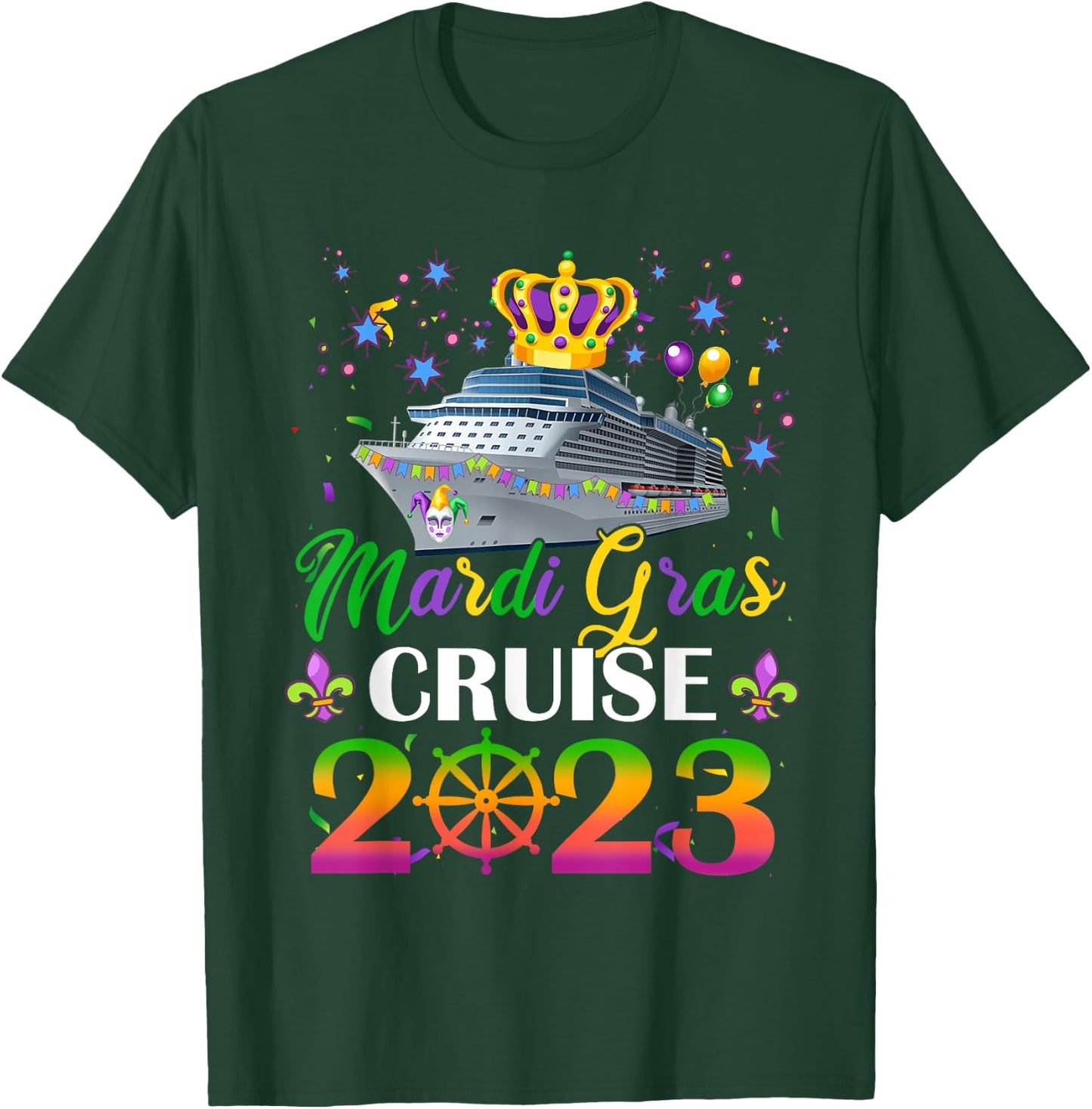 Mardi Gras Cruise 2023 Ship New Orleans Carnival Costume T-Shirt - T-Shirt | Forest