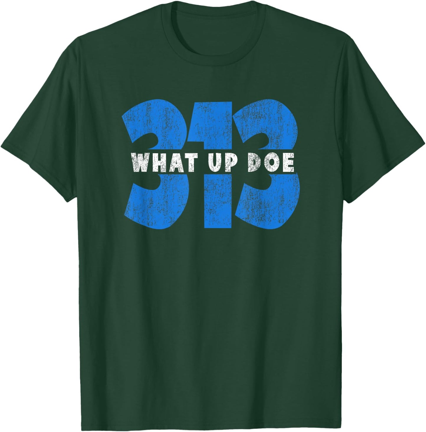 Detroit Born and Raised 313 Detroit Area Code Vintage Modern Blend Black T-Shirt - T-Shirt | Forest