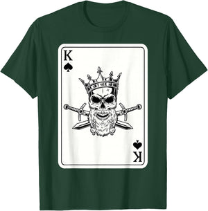 Couple Matching King And Queen of Spades 2/2 Skull Crown T-Shirt - T-Shirt | Forest