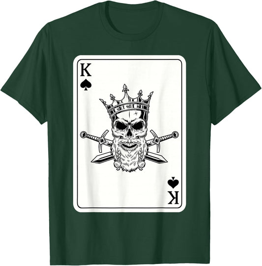 Couple Matching King And Queen of Spades 2/2 Skull Crown T-Shirt - T-Shirt | Forest