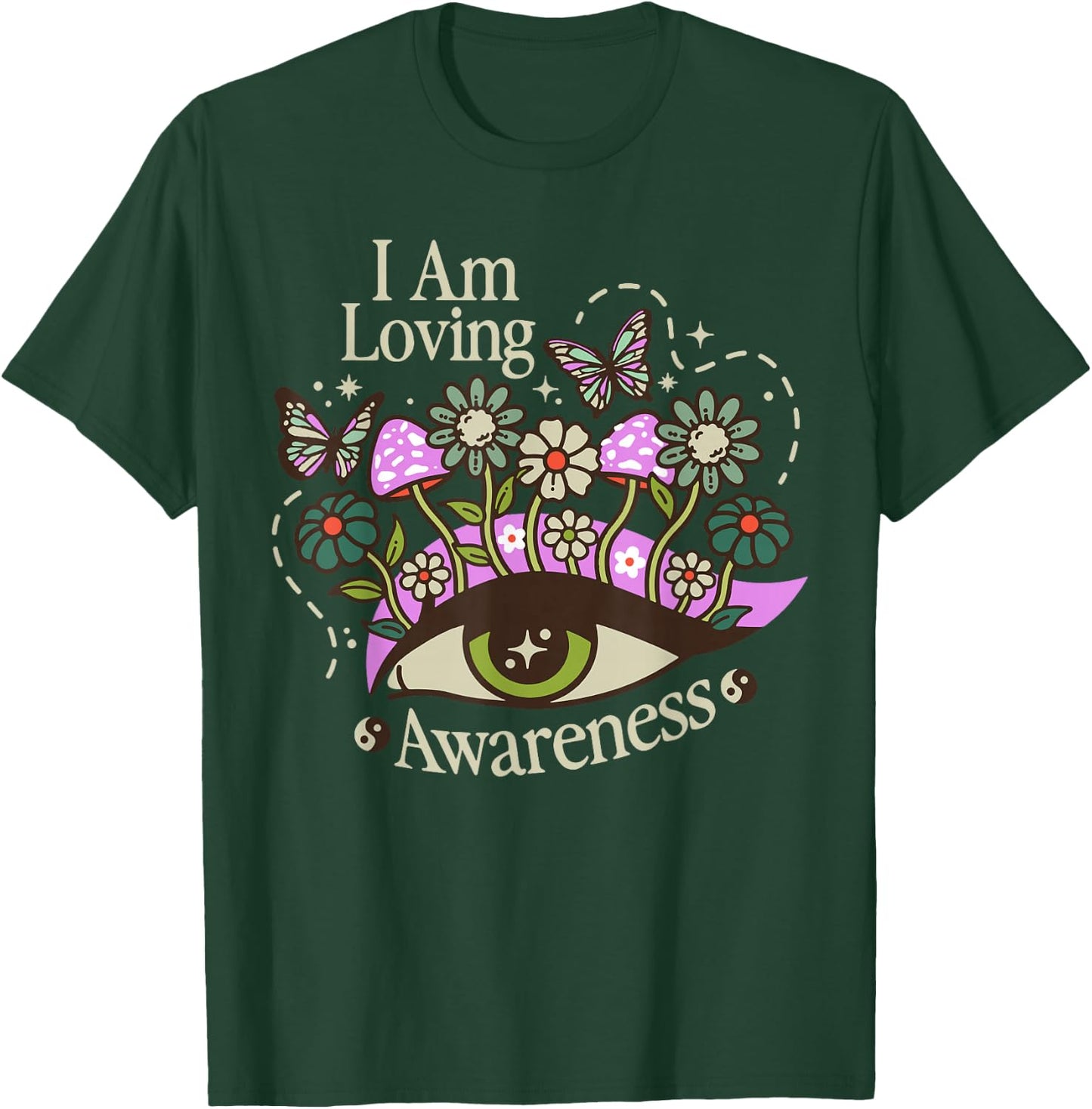 I Am Loving Awareness, Ram Dass Mantra, Mandala T-Shirt - T-Shirt | Forest