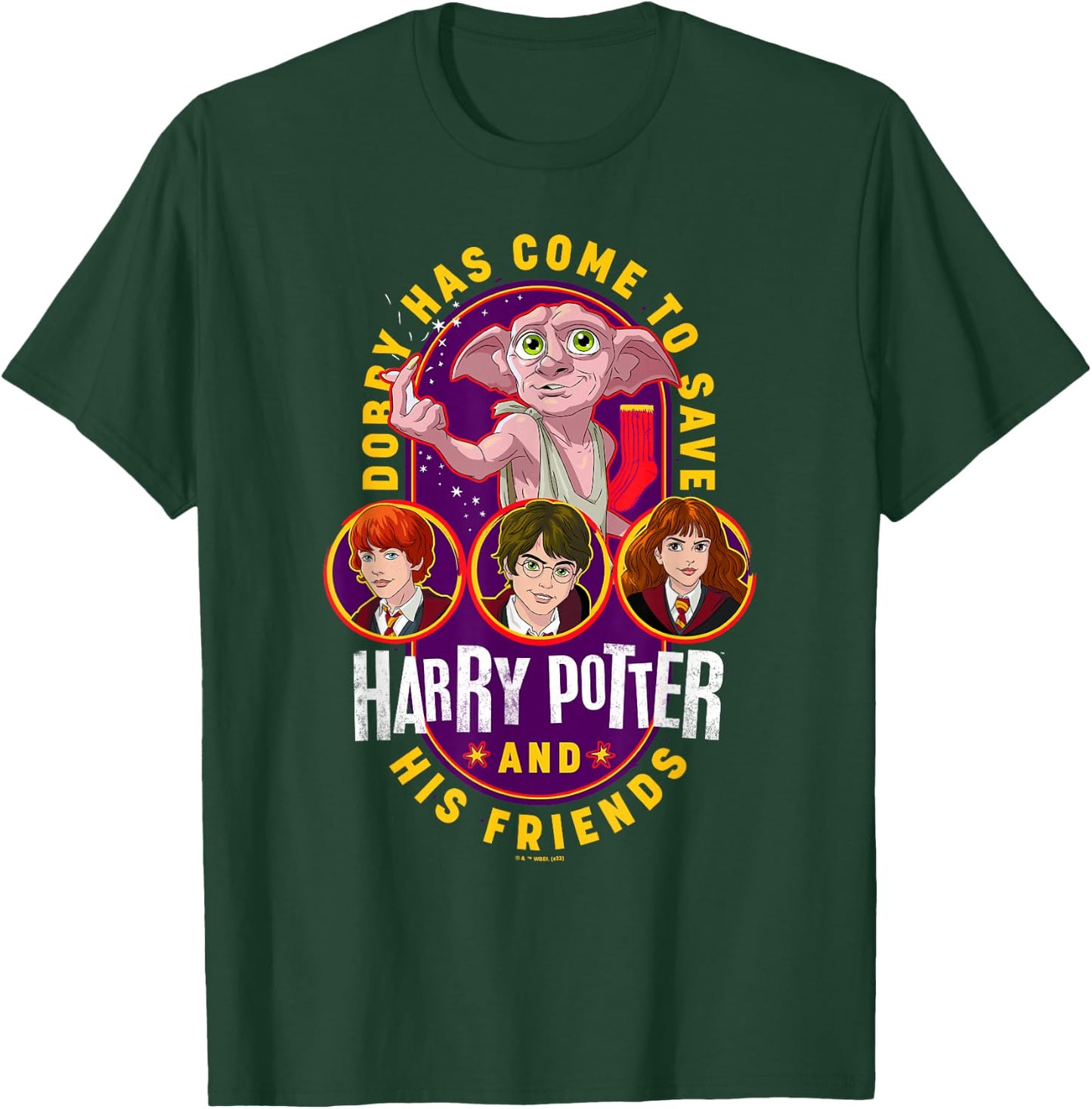 Harry Potter Deathly Hallows 2 Dobby And Wizards Poster T-Shirt - T-Shirt | Forest