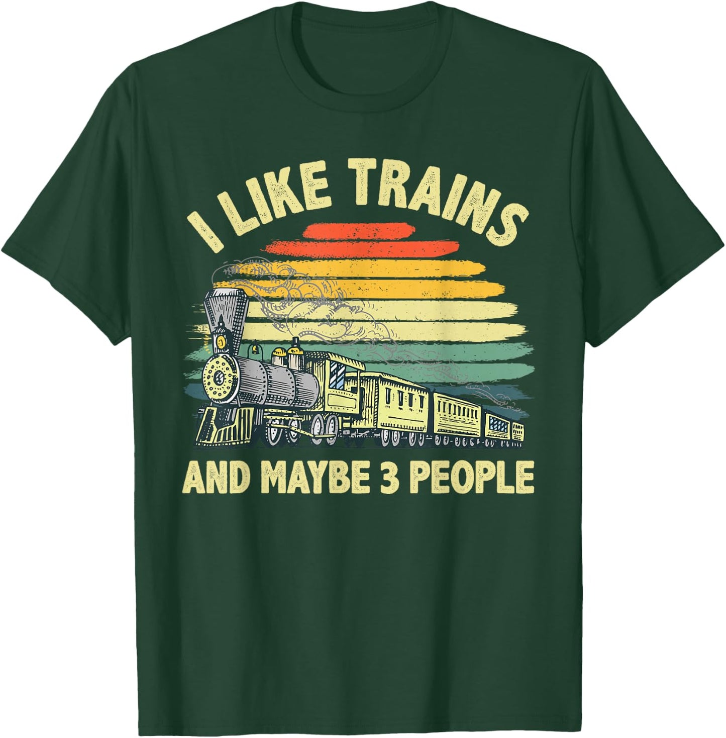 Cool Train Art Women Train Collector Railroad Worker Small T-Shirt - T-Shirt | Forest