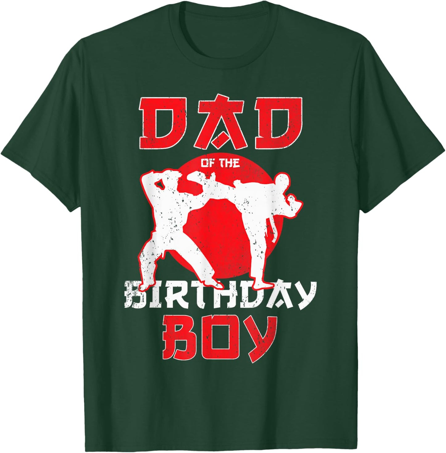 Dad Of The Birthday Karate Taekwondo Boy Martial Arts T-Shirt - T-Shirt | Forest