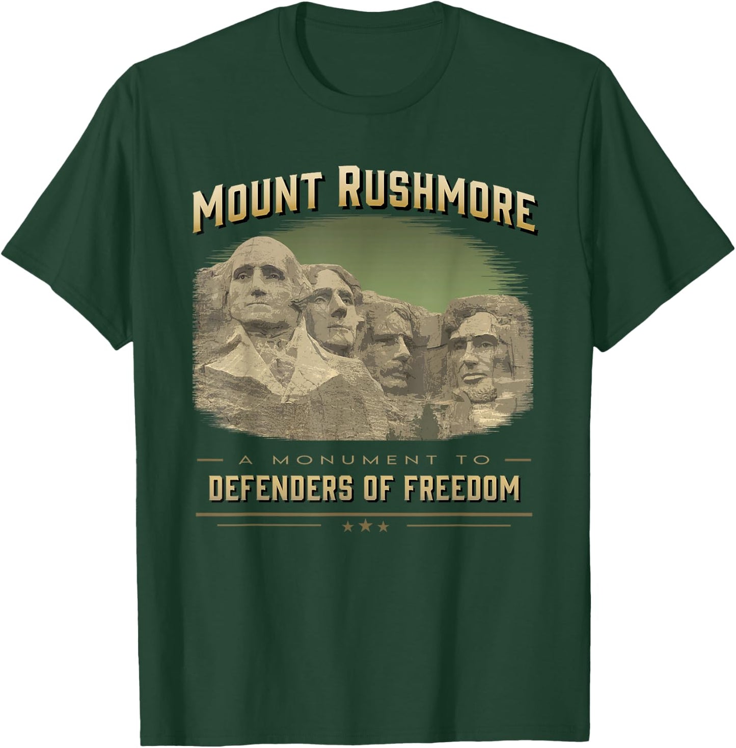 Mount Rushmore Defenders of Freedom South Dakota USA T-Shirt - T-Shirt | Forest