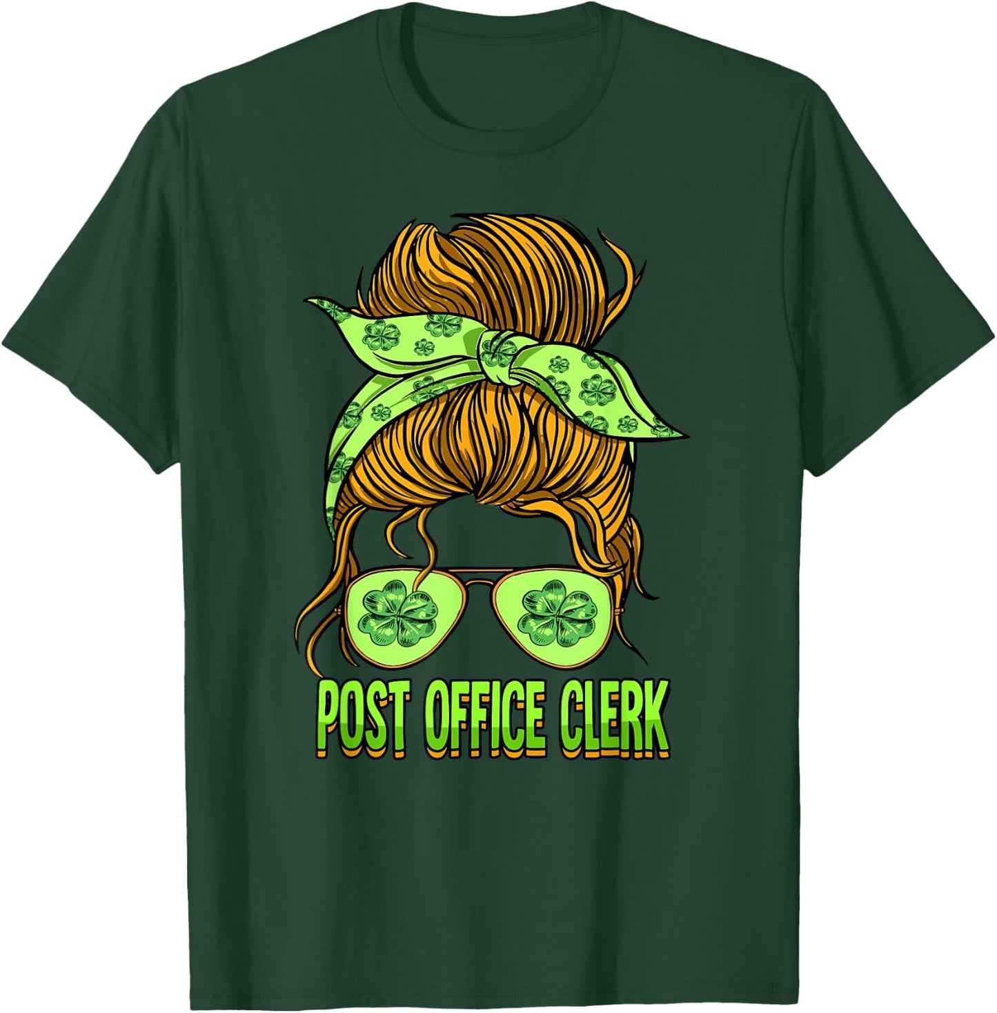 St Patricks Day Post Office Clerk T-Shirt - T-Shirt | Forest