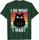I Do What I Want Vintage Angry Cat Men Women Girls Kids T-Shirt - T-Shirt | Forest