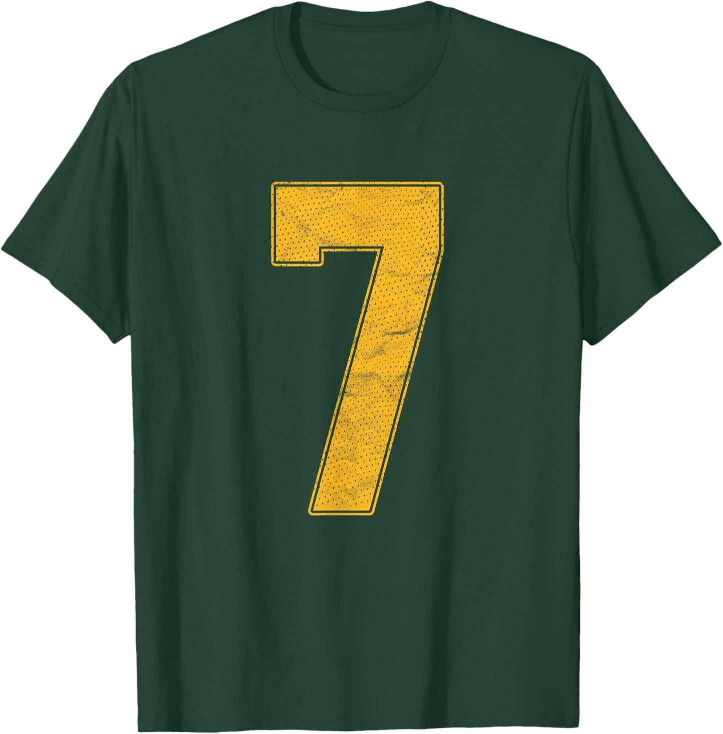 Number 7 Numbered Uniform Sports Team Jersey 7th Birthday T-Shirt - T-Shirt | Forest