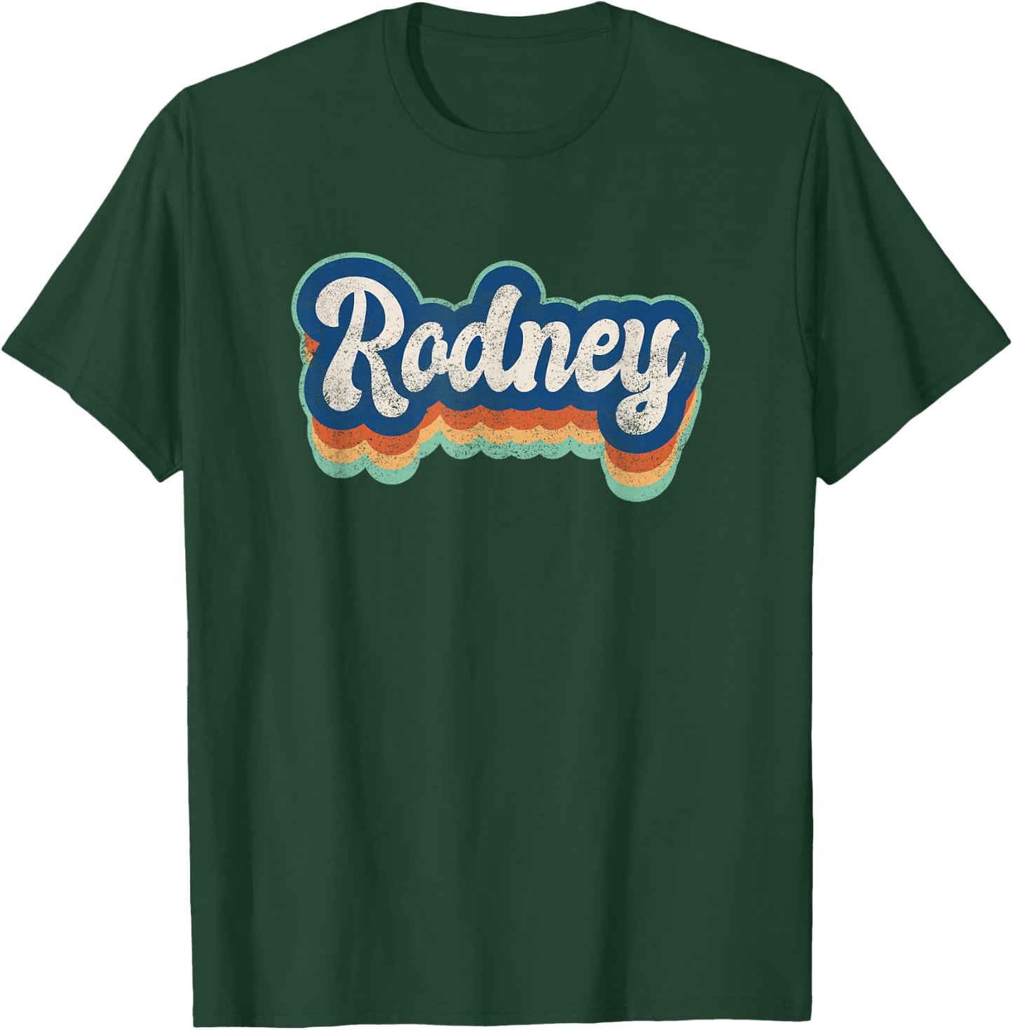 Rodney First Name Boy Vintage Style 70s 80s Personalized T-Shirt - T-Shirt | Forest