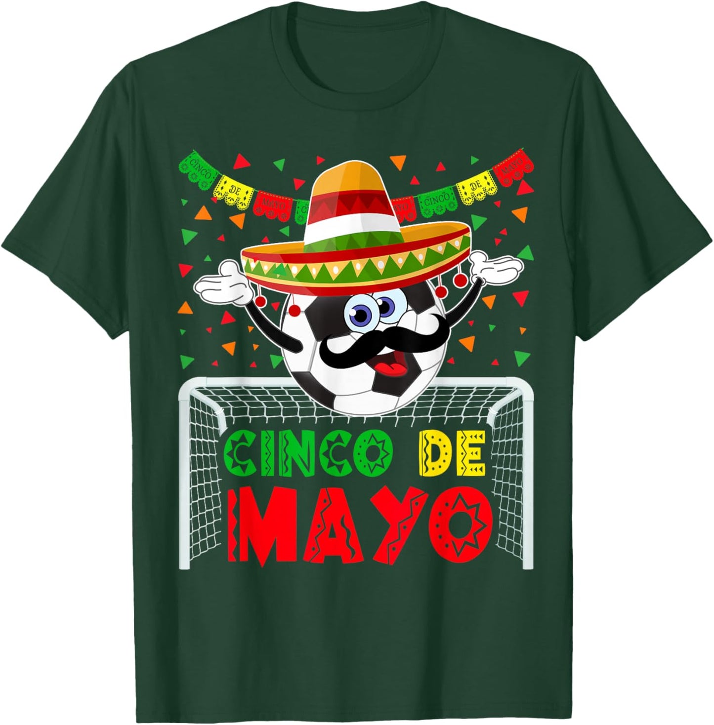 Cinco de Mayo Soccer Mexican Party for Kids boys girls T-Shirt - T-Shirt | Forest