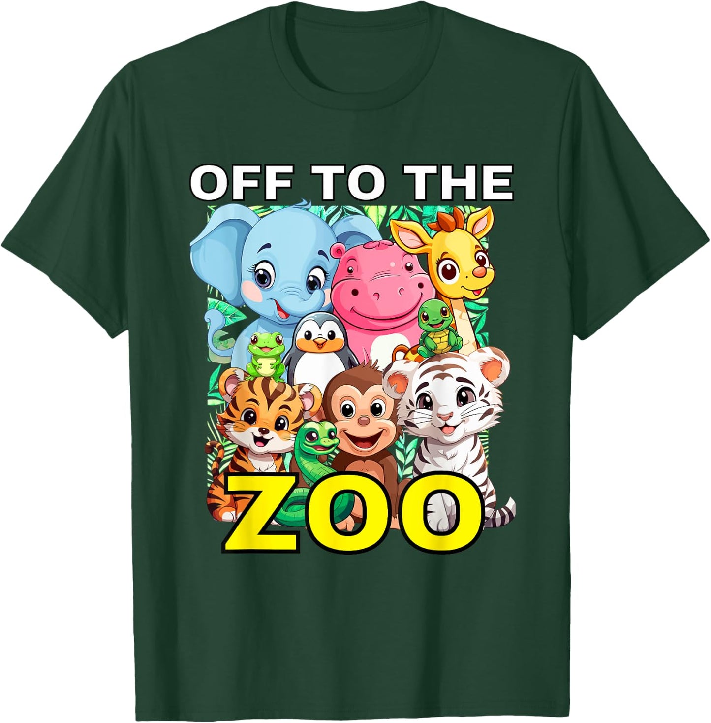 Off To The Zoo Cute Animal Graphics Day AT The Zoo T-Shirt - T-Shirt | Forest