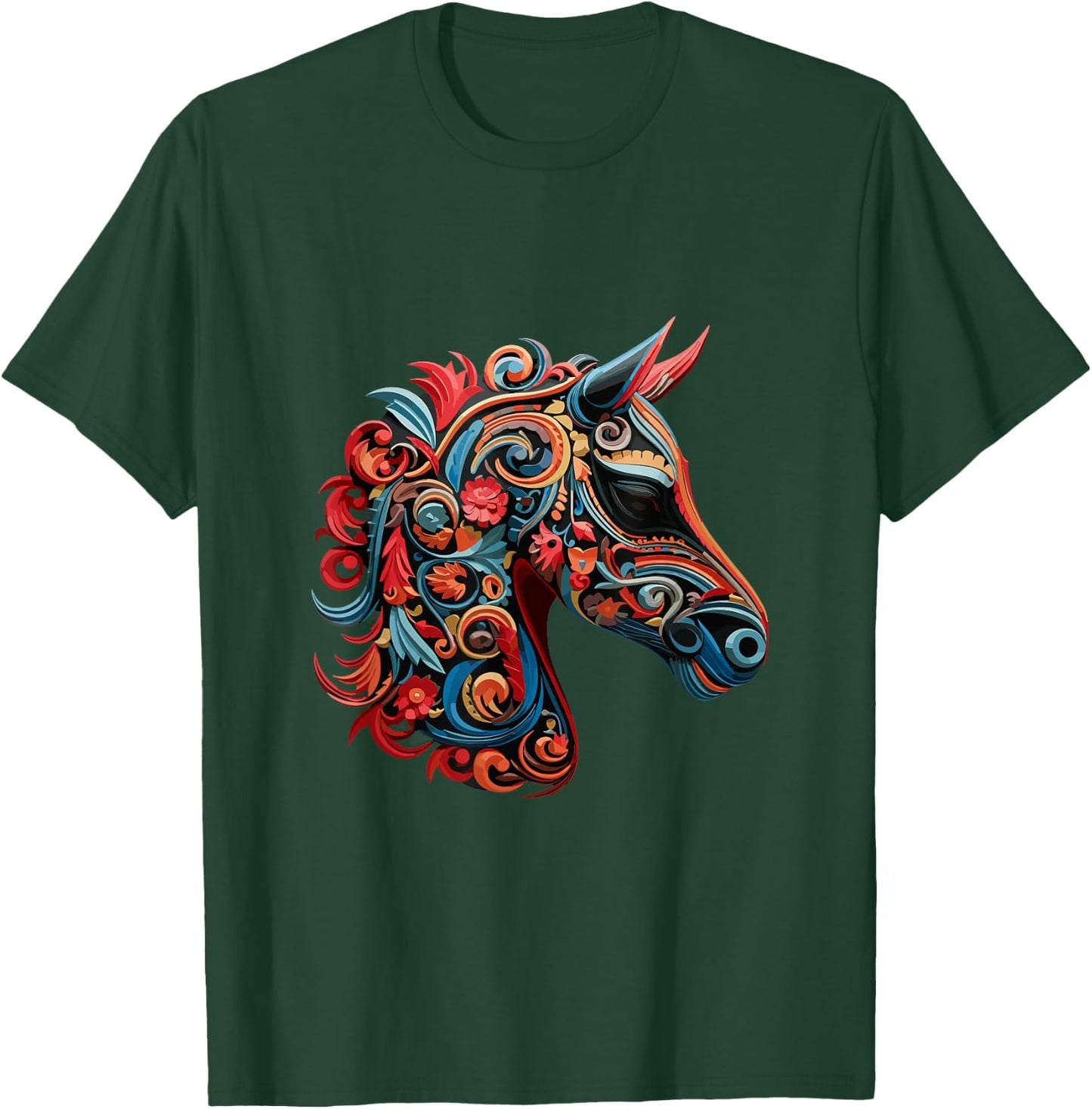 Dia De Los Muertos Day Of The Dead Halloween Horse T-Shirt - T-Shirt | Forest
