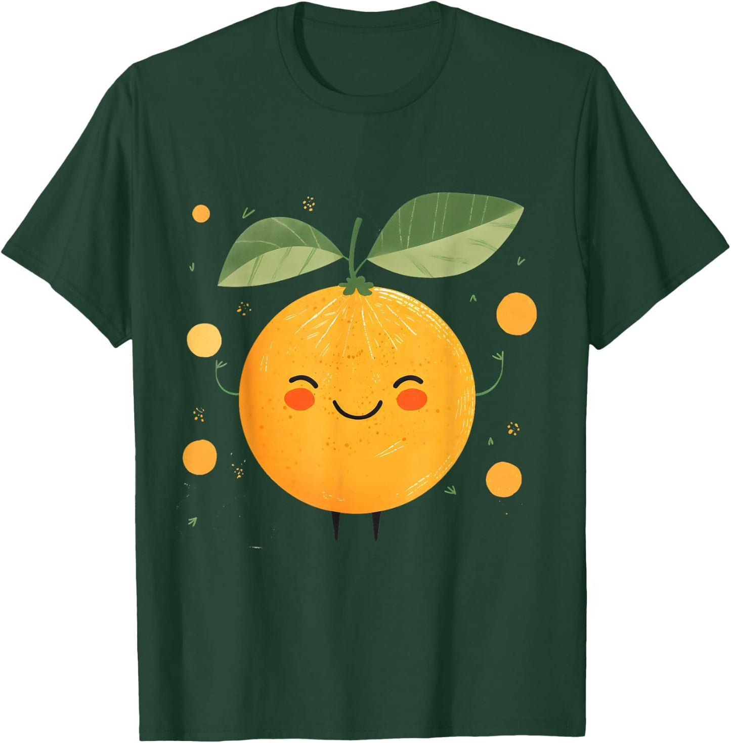Cute Orange Fruits Happy Lover Tangerine Citrus Face Summers T-Shirt - T-Shirt | Forest