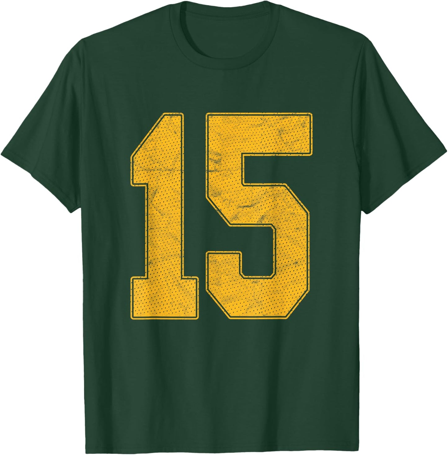Number 15 Numbered Uniform Sports Team Jersey 15th Birthday T-Shirt - T-Shirt | Forest