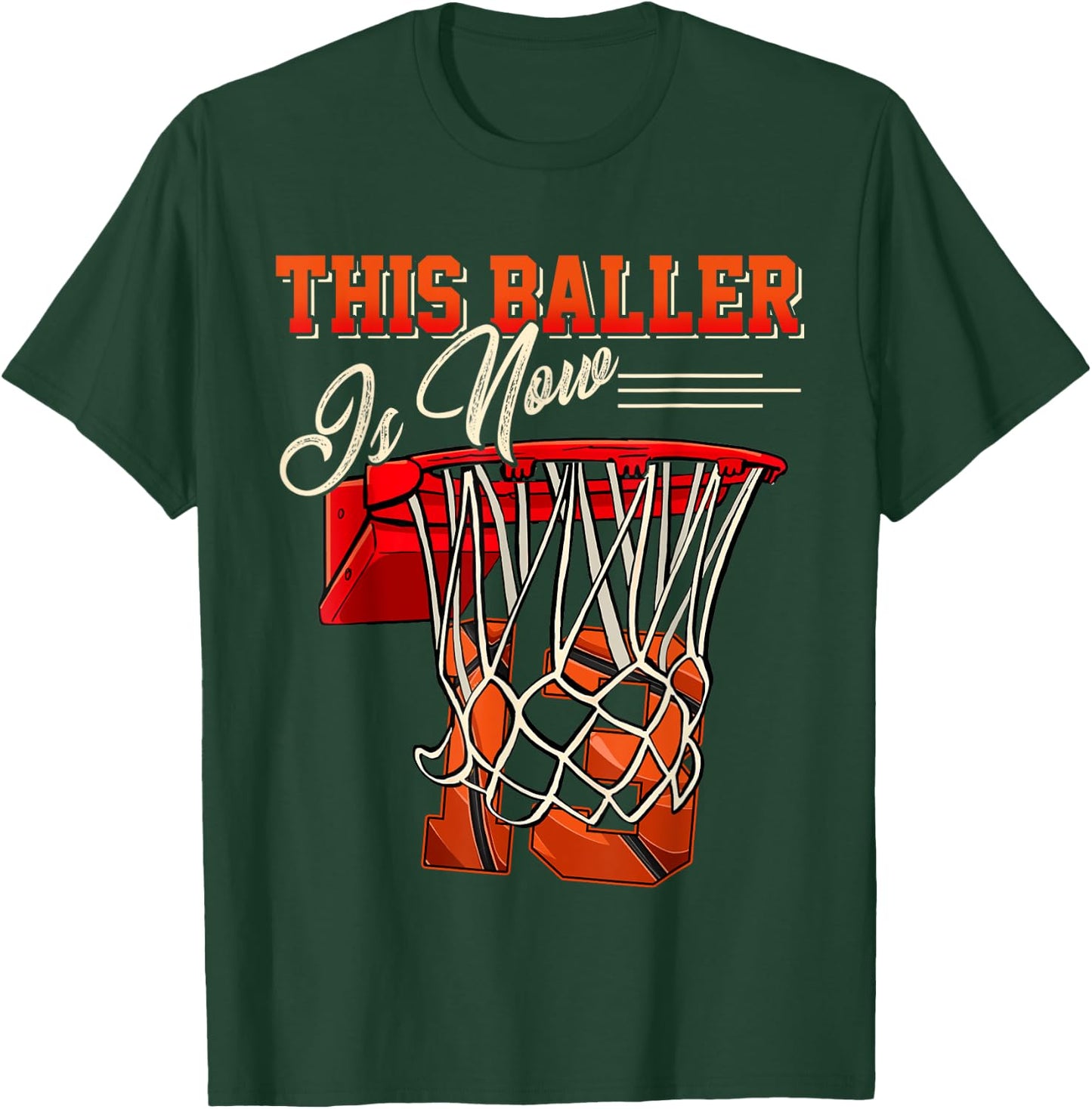 13th Birthday Shirt For Boy Basketball 13 Years Old Kid Gift T-Shirt - T-Shirt | Forest