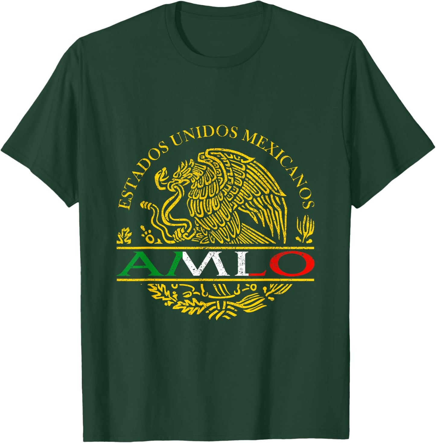 AMLO Aguila Dorada Mexicana Tricolor Mexican Eagle T-Shirt - T-Shirt | Forest
