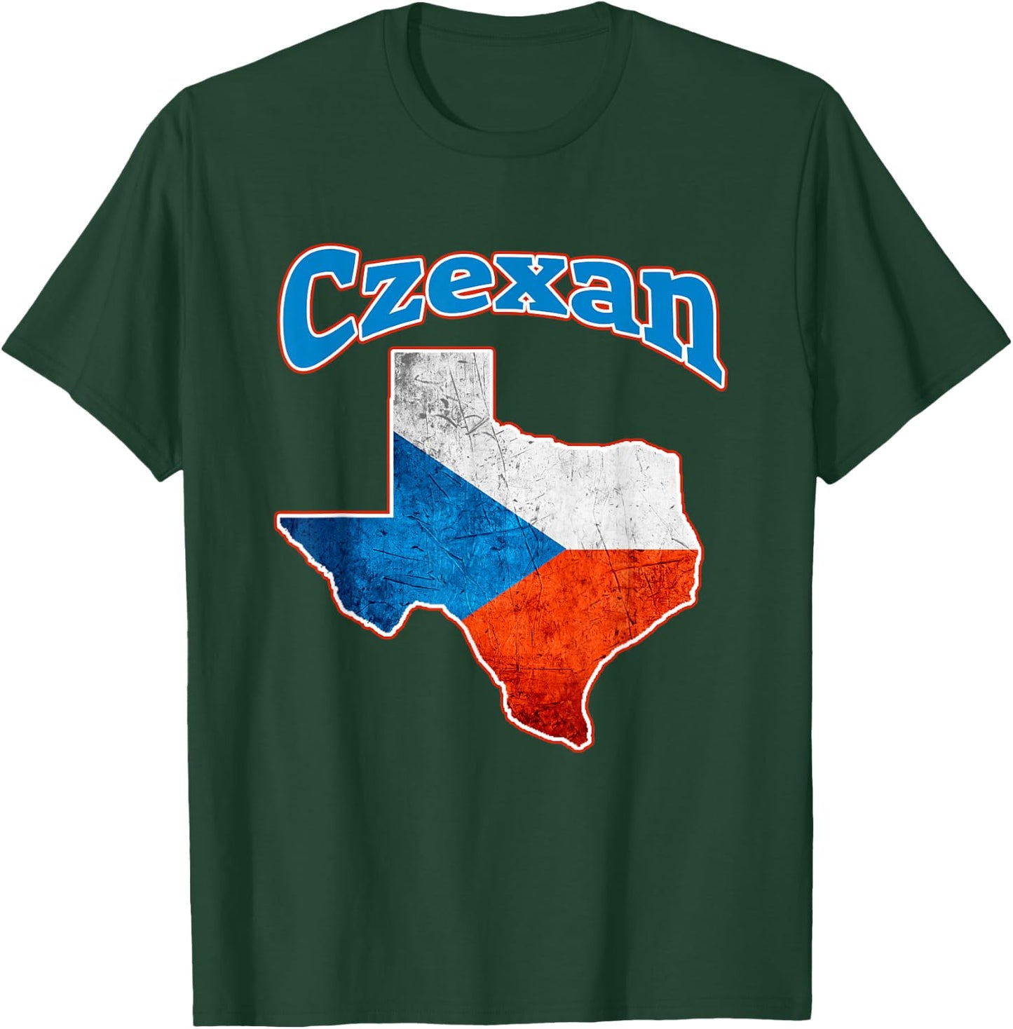 Texas For Funsies and Gifts Czexan Czech Heritage Texas Roots T-Shirt - T-Shirt | Forest