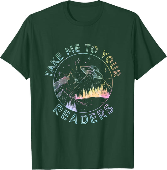 Take Reading English Teacher Library Alien Space T-S Tie Dye T-Shirt - T-Shirt | Forest