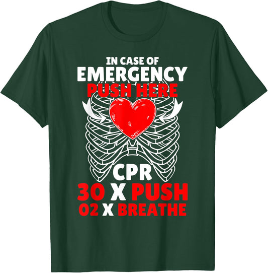 Funny CPR Instructor First Aid for Nurses CPR Instructor T-Shirt - T-Shirt | Forest